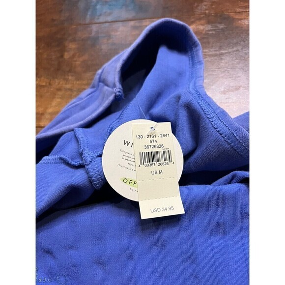Offline By Aerie Ribbed Cropped Top Blue NWT Size M - Picture 5 of 7